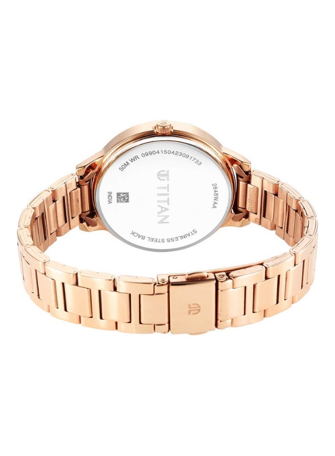TITAN Women's Analog Watch 2648WM04 – Rose Gold Dial, Stainless Steel Bracelet, Quartz Movement - Image 5