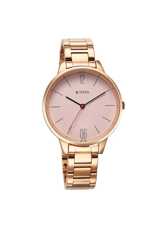 TITAN Women's Analog Watch 2648WM04 – Rose Gold Dial, Stainless Steel Bracelet, Quartz Movement - Image 2