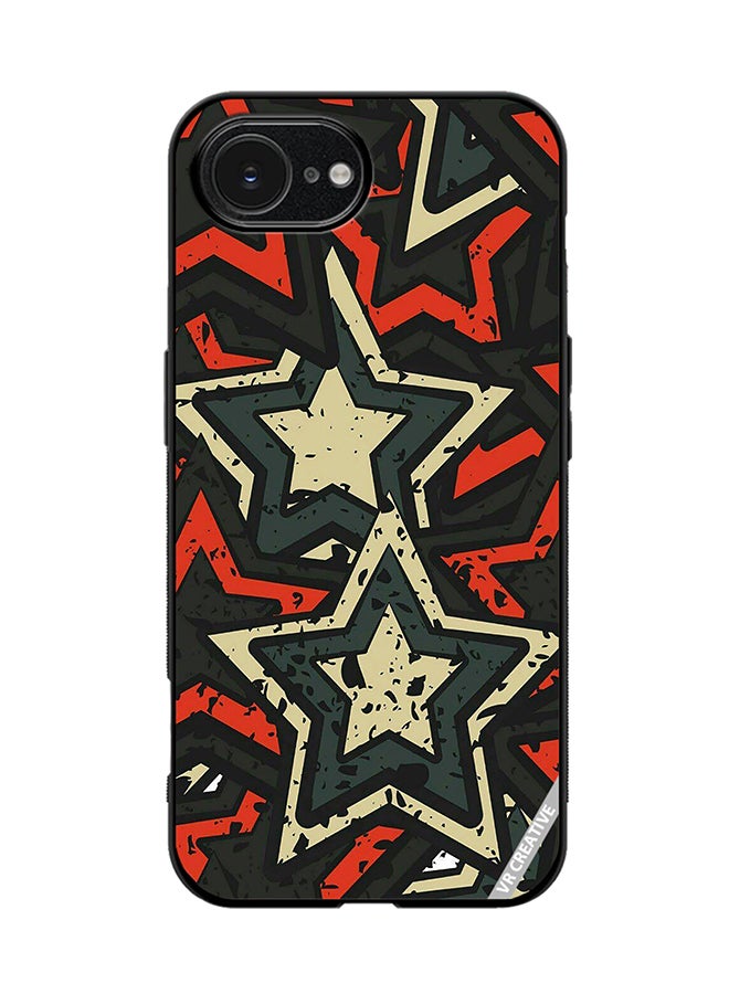 Protective Case Cover For Apple iPhone 16e Stars Design Multicolour