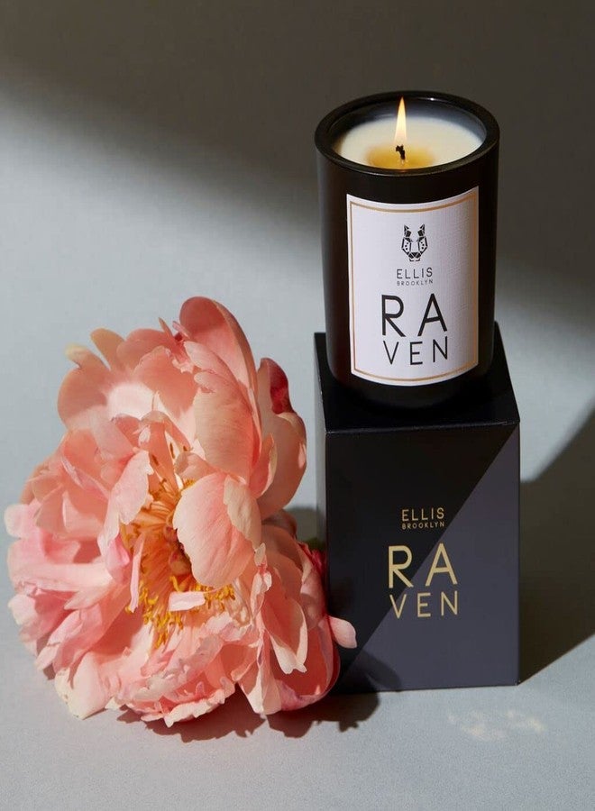 إليس بروكلين شمعة معطرة من إليس بروكلين رايفن - شمعة معطرة بمزيج من شمع الصويا، برائحة الفاوانيا واليوسفي والمسك السائل، شموع ديكور منزلي، شموع زخرفية، 6.5 أونصة - Image 4