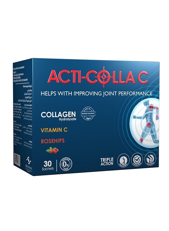 EVA PHARMA Acti-colla C Collagen Supplement For Joint Health 30's - Image 2