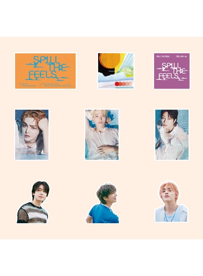 NIBEMINENT 99 Pcs Kpop SEVENTEEN SPILL THE FEELS Deco Kit Waterproof Stickers, High Definition Printing Bright Colors, Suitable for Laptop Skateboard Luggage Water Bottle Guitar DIY - Image 2