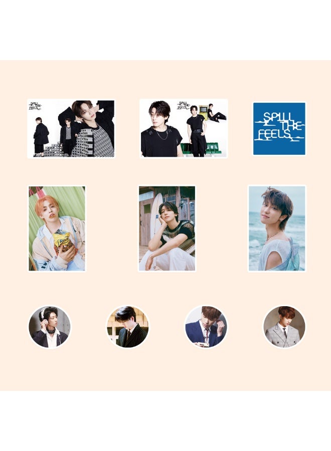 NIBEMINENT 99 Pcs Kpop SEVENTEEN SPILL THE FEELS Deco Kit Waterproof Stickers, High Definition Printing Bright Colors, Suitable for Laptop Skateboard Luggage Water Bottle Guitar DIY - Image 3