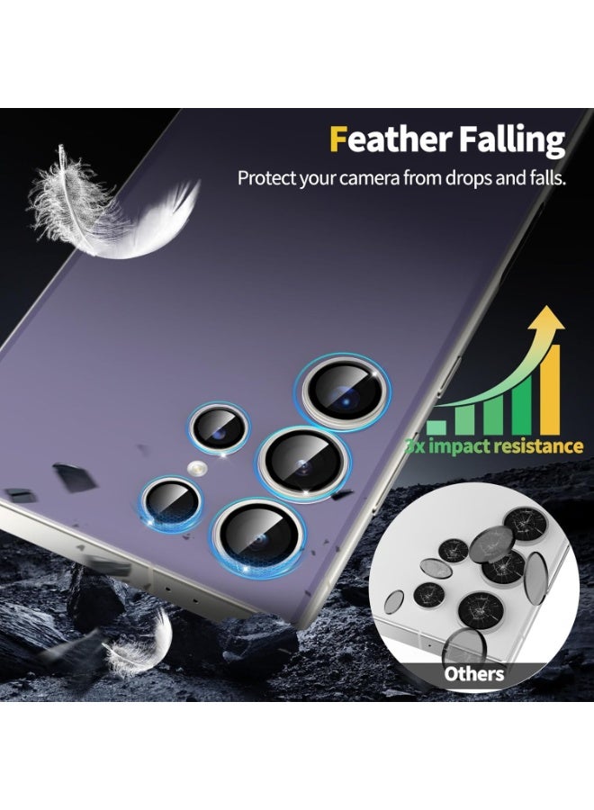 for Samsung Galaxy S24 Ultra Camera Lens Protector, Individual Lens Protectors, Ultra-Thin Tempered Glass , Case Friendly, 1 Set, Clear - Image 3
