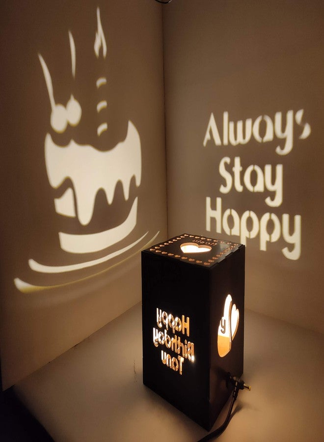 Litup_store Wood Shadow Cube Box (Brown, 5x5x5 inch) - Image 3