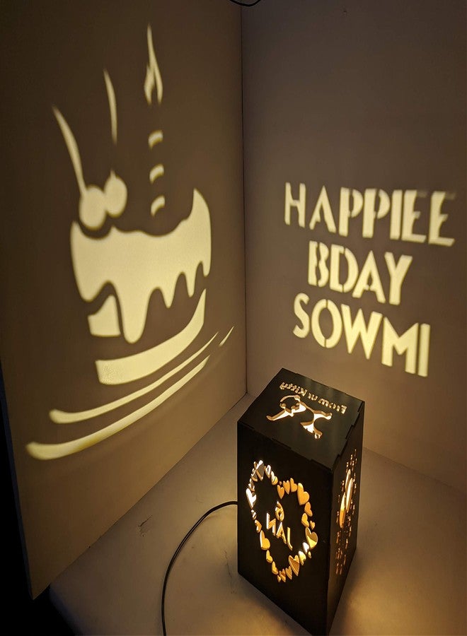 Litup_store Wood Shadow Cube Box (Brown, 5x5x5 inch) - Image 5