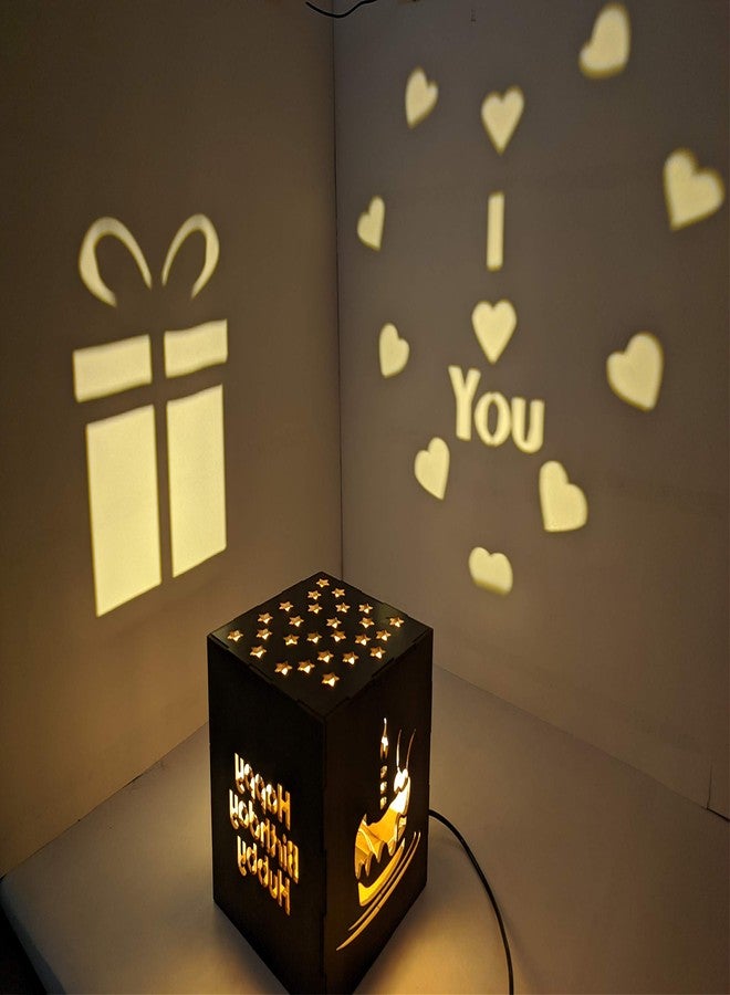 Litup_store Wood Shadow Cube Box (Brown, 5x5x5 inch) - Image 2