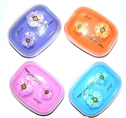 Crazygol Flora Soap Case with Lid for Bathroom and Kitchen, Set of 4 (Standard Size, Multicolor) - Image 3