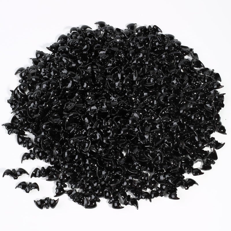 FXMHEHBB 350 Pcs Mini Resin Bats Halloween Tiny Black Plastic Bat Figurines Halloween Decoration Party Favors Kids Small Gift Toy Home Decor - Image 3