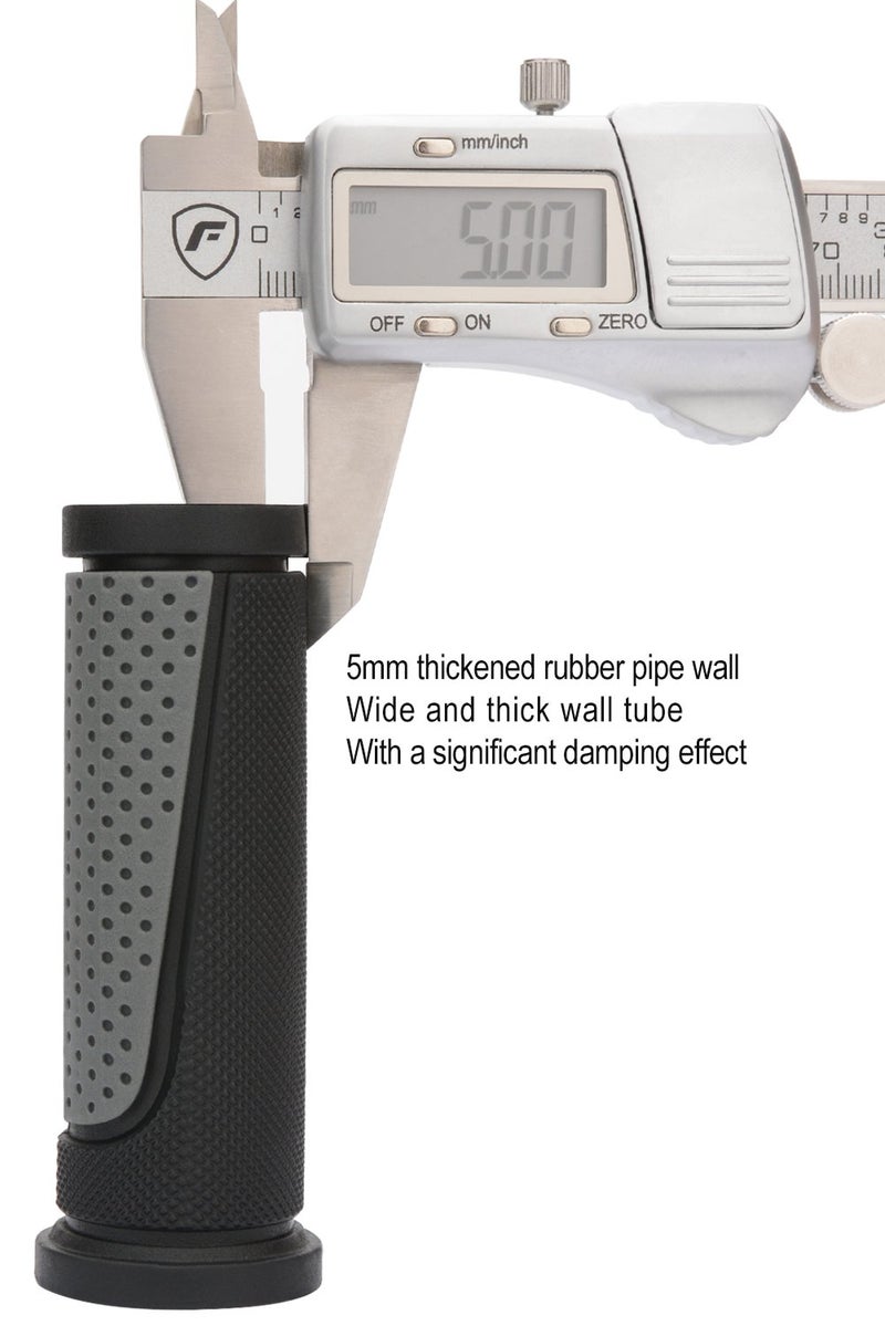 Topcabin 2X Short Mini Handlebar Bicycle Grips Fit Many Standard Bikes 90Mm Length (Black + Grey) - Image 4