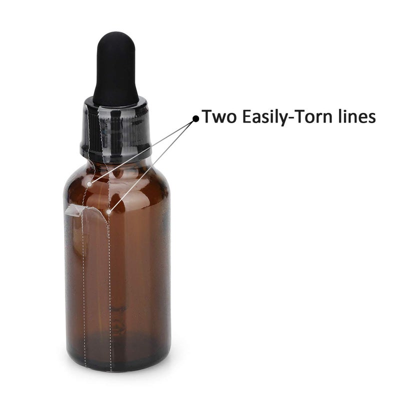 MERIDA 300 pcs Shrink Wrap Bands Perforated Heat Shrink Wrap Sealer for 1oz 30ml Glass Bottle Clear PVC Heat Sealer - Image 5