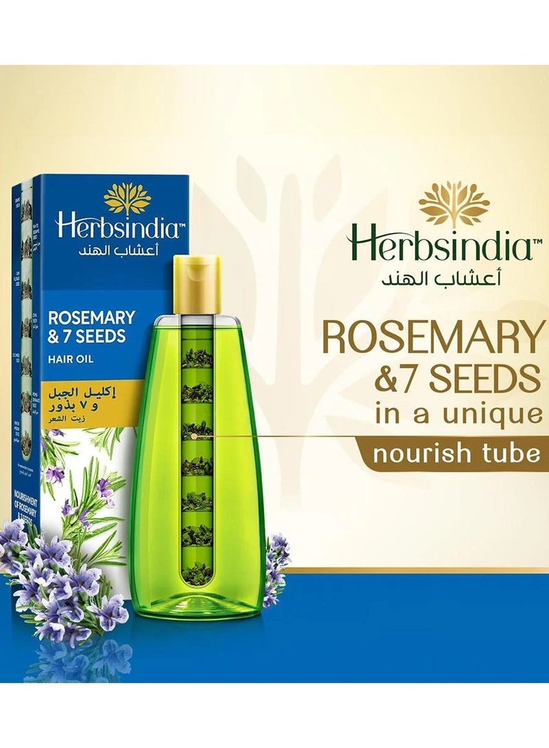 هيربس إنديا زيت شعر الروزماري و 7 بذور أعشاب 180 مل - Image 2