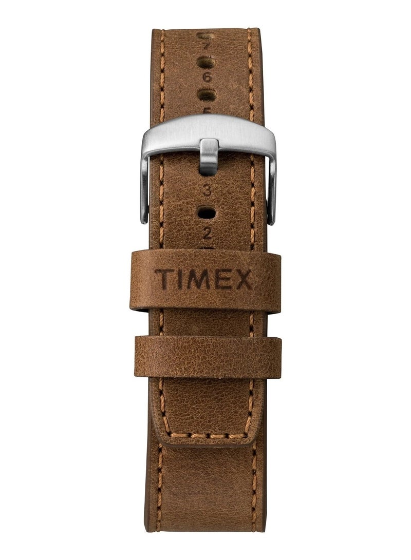 Timex Stainless Steel Multi Function Men's Watch With Tan Leather Band TW2R70900 - Image 3