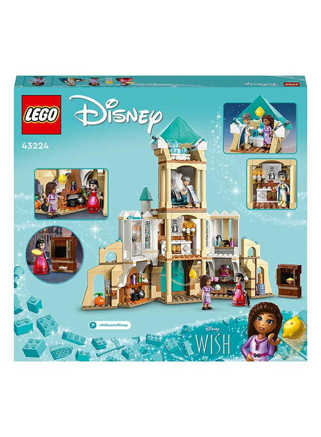 LEGO 43224 Disney Wish King Magnifico'S Castle Buildable Toy From The Wish Movie With Asha, Dahlia And King Magnifico Mini-Dolls Plus Star Figure Gift For 7 Plus Year Old Girls, Boys, Kids (613 Pieces)