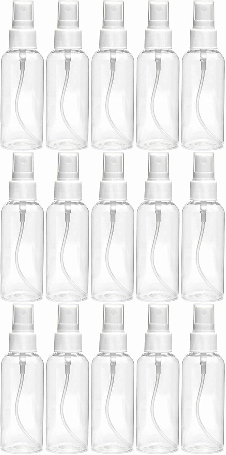 mastBus 15 pcs Spray Bottle Fine Mist Plastic Bottles Little Refillable Liquid Containers for Watering Flowers Cleaning Bottle 50 ml - Image 1