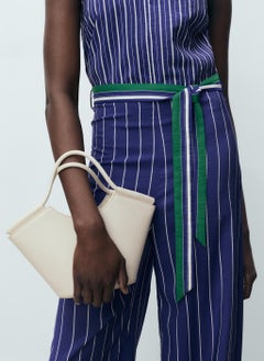 MANGO Striped Jumpsuit With Belt  - Image 3