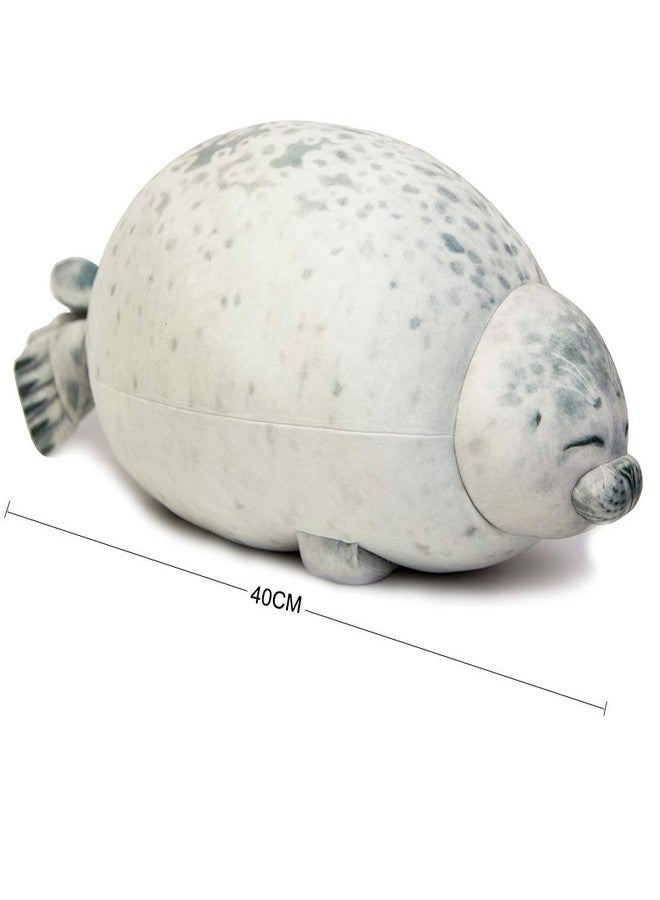 EHOTONG Gianthairball Cute Blob Seal Pillow, Chubby Seal Plush Hug Pillow Soft Stuffed Animal Toy (White, 15") - Image 2
