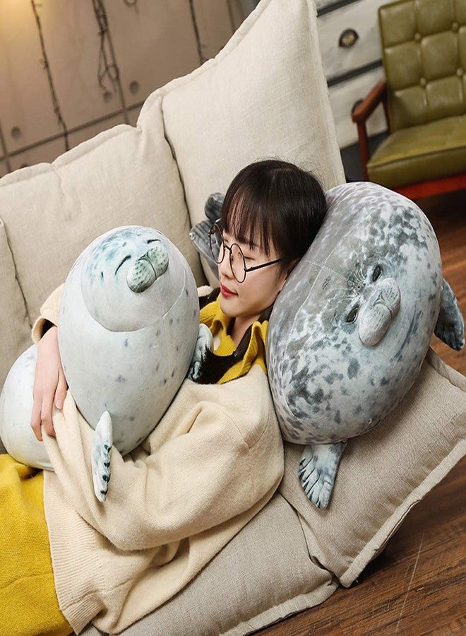 EHOTONG Gianthairball Cute Blob Seal Pillow, Chubby Seal Plush Hug Pillow Soft Stuffed Animal Toy (White, 15") - Image 4