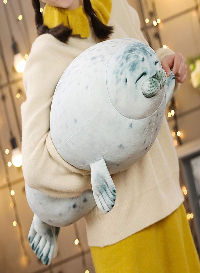 EHOTONG Gianthairball Cute Blob Seal Pillow, Chubby Seal Plush Hug Pillow Soft Stuffed Animal Toy (White, 15") - Image 5