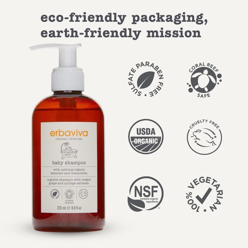 إربا فيفا erbaviva Baby Shampoo, 8 Fl Oz - Image 3