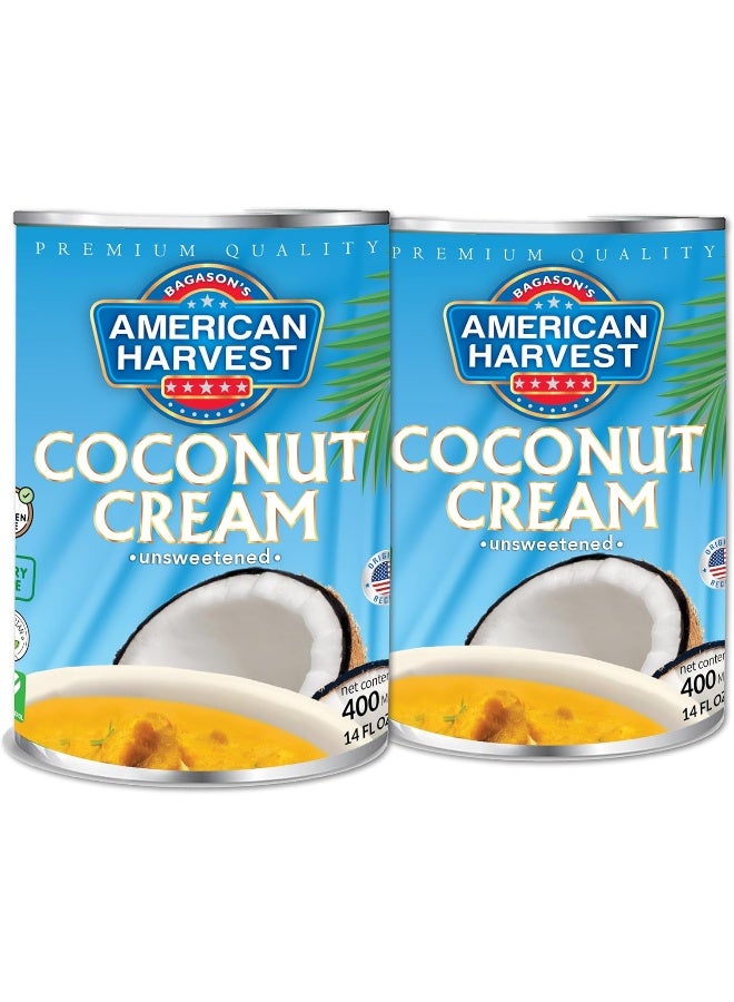 American Harvest American Harvest Coconut Cream 400ml Pack of 2 | Unsweetened - Image 1