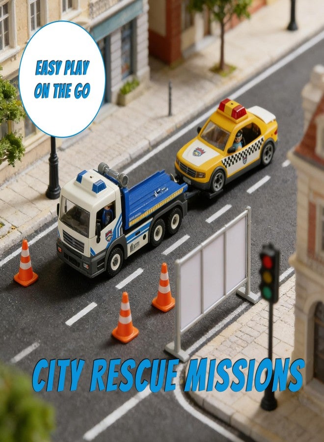Tiny Force Toy Tow Truck Toy with Taxi, Toy Trucks for Boys, Kids Play Trucks Vehicle Playset, Cool Boy Toys for Ages 4-12 - Image 5