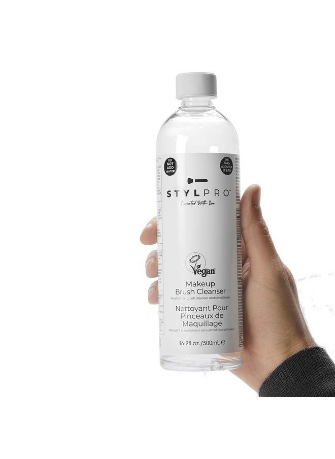stylPro - STYLPRO Makeup Brush Cleanser (500ml), Makeup Brush Cleaning Liquid to use with our Award Winning Makeup Brush Cleaner and Dryer Machine, Removes Oily Foundation, Cleans Makeup Brushes, Removes Stains - Image 1