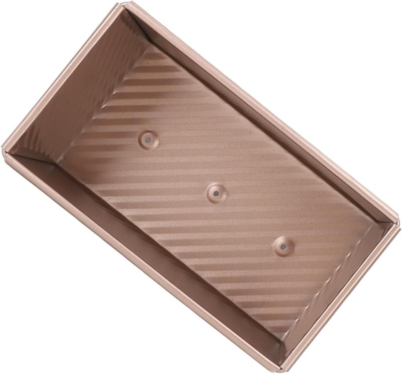 Asixxsix Loaf Pan, Carbon Steel Nonstick Baking Bread Pan, Rectangular Baking with Lid for Bread Cakes Toasts Dishwasher Safe (Gold Without Lid) - Image 3