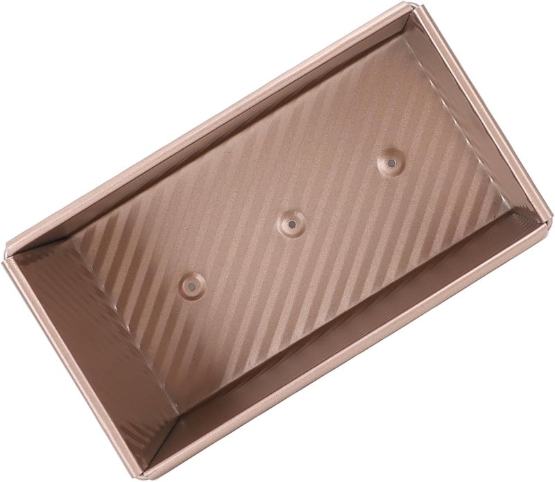Asixxsix Loaf Pan, Carbon Steel Nonstick Baking Bread Pan, Rectangular Baking with Lid for Bread Cakes Toasts Dishwasher Safe (Gold Without Lid) - Image 2