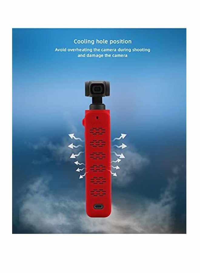 Silicone Protective Skin Cover with Lanyard and Lens Protector Cap for DJI Pocket 2 Creator Combo - Image 3