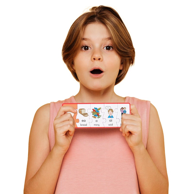 Junior Learning Vowel Puzzles Match Long Short Vowels with Similar Sounds Multicolor - Image 5