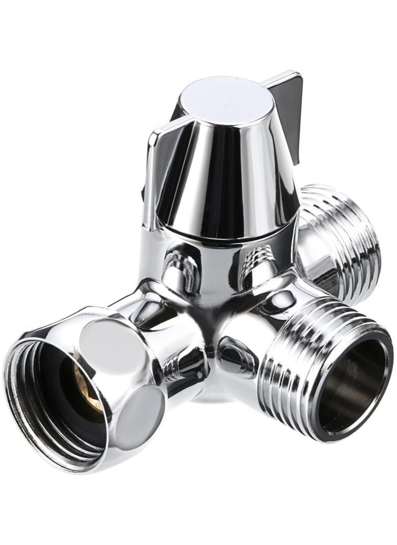 VKL Solid Brass Shower Diverter Valve,Handheld Shower and Shower Head Shower 2-Way Diverter for Handshower Universal Component, Replacement Part for Hand Held Showerhead/Fixed Spray Head  - Image 1