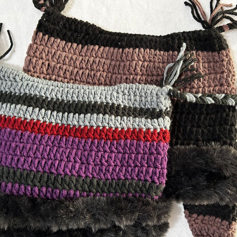 Five-Pointed Star Lace Cat Ear Knitted Hat Supply New Sweet And Cute Pure Hand-Woven Warm Wool Hat - Image 3