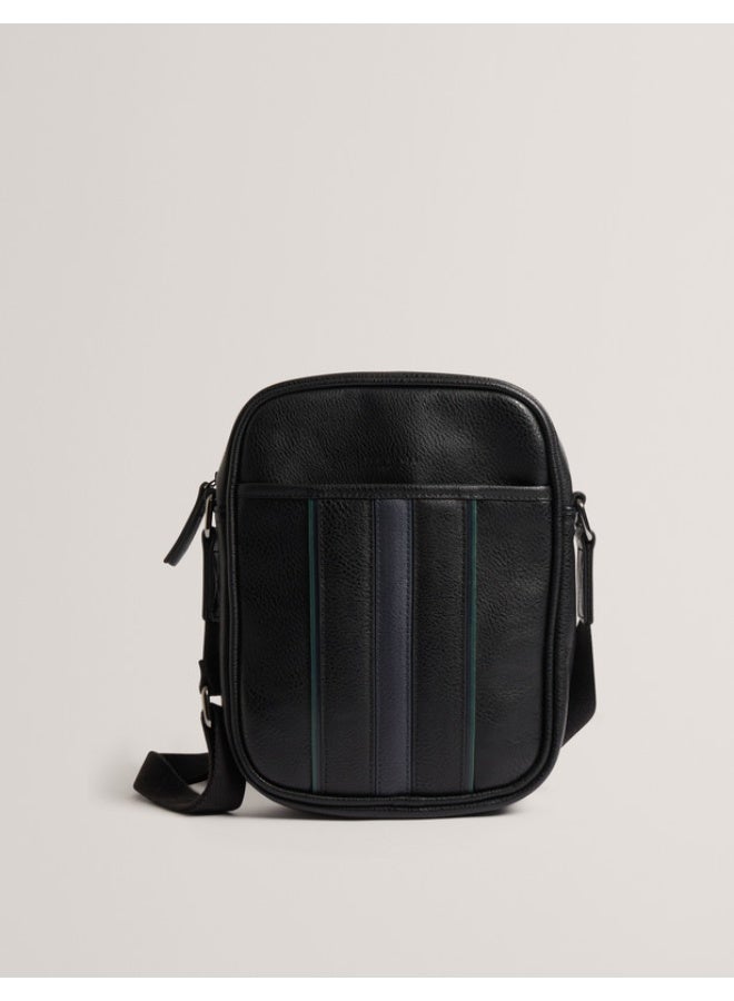 Ted Baker Stripe PU Flight Bag - Image 1