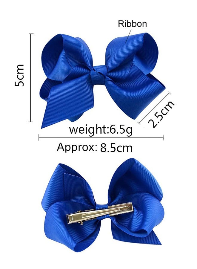 وهاواي 8.5cm bow clip Grosgrain satin ribbon bow hair clip for girls, hair accessories in various colors, 40 pieces large - Image 2