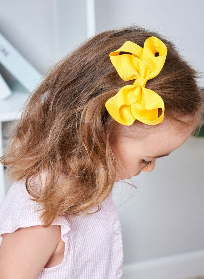 وهاواي 8.5cm bow clip Grosgrain satin ribbon bow hair clip for girls, hair accessories in various colors, 40 pieces large - Image 5