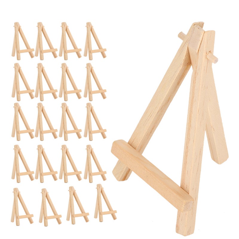 Mini AFrame Wood Easel: Sturdy Pine Foldable Reusable - No Assembly Required Art Display Tripod for Beginners, Students, Kids’ Classrooms, Art Parties - Image 2