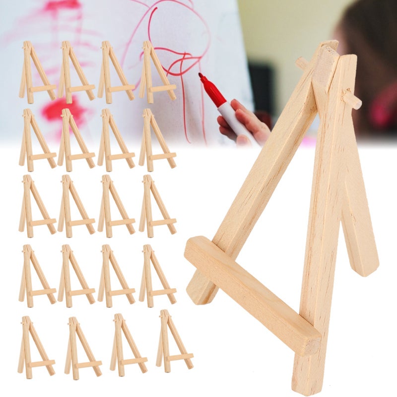 Mini AFrame Wood Easel: Sturdy Pine Foldable Reusable - No Assembly Required Art Display Tripod for Beginners, Students, Kids’ Classrooms, Art Parties - Image 1
