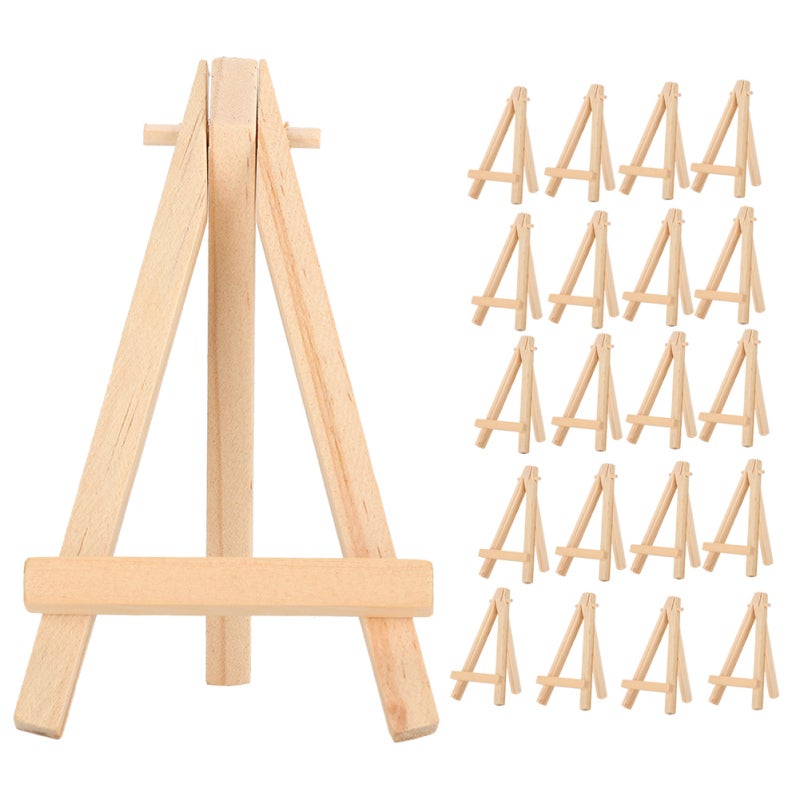 Mini AFrame Wood Easel: Sturdy Pine Foldable Reusable - No Assembly Required Art Display Tripod for Beginners, Students, Kids’ Classrooms, Art Parties - Image 4