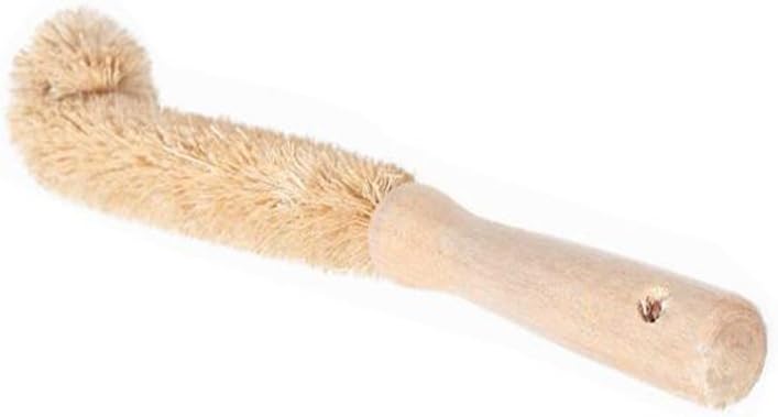 إيلاندي 1PCS 24.5cm/9.6'' Hangable Coconut Fibre Bottle Cleaning Brush with Wooden Handle Cup Pot Brush Scrubber Washing Brush for Glass Decanter Feeding-Bottle Winebottle - Image 1