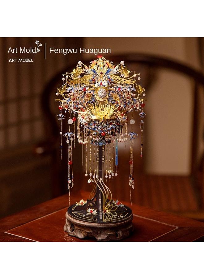 Bluejw Art Model National Style Phoenix Crown 3d Three-dimensional Jigsaw Puzzle Model Antique Metal Assembled Toy Handmade Diy Gift For Girlfriend - Image 4
