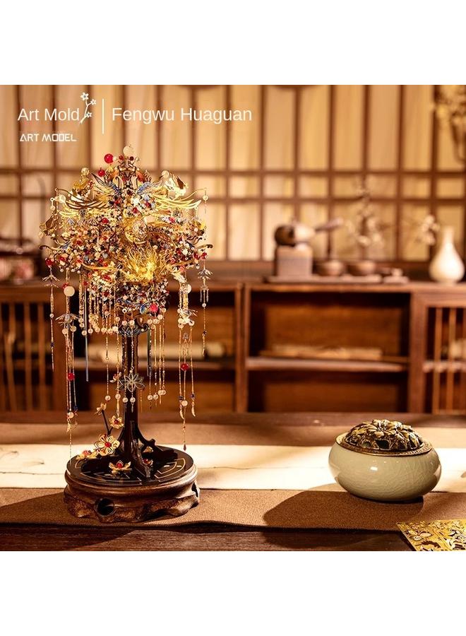 Bluejw Art Model National Style Phoenix Crown 3d Three-dimensional Jigsaw Puzzle Model Antique Metal Assembled Toy Handmade Diy Gift For Girlfriend - Image 3