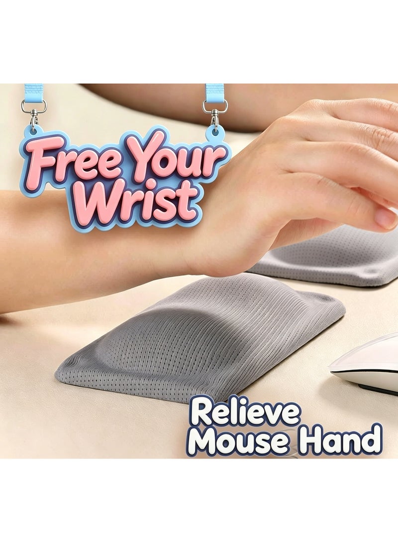 Ergonomic Memory Foam Wrist Rest (12×7.5×1.8cm), Breathable Anti-Slip Mouse Support - Image 1