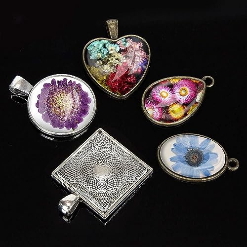 NOLAAI ARTOOL Silicone Resin Art Mold Creative DIY Multipurpose Jewellery Keychains Pendant Making Silicone Mold Epoxy Resin Jewellery Casting Mould 16 Shapes in 1 Mold (B102) - Image 3