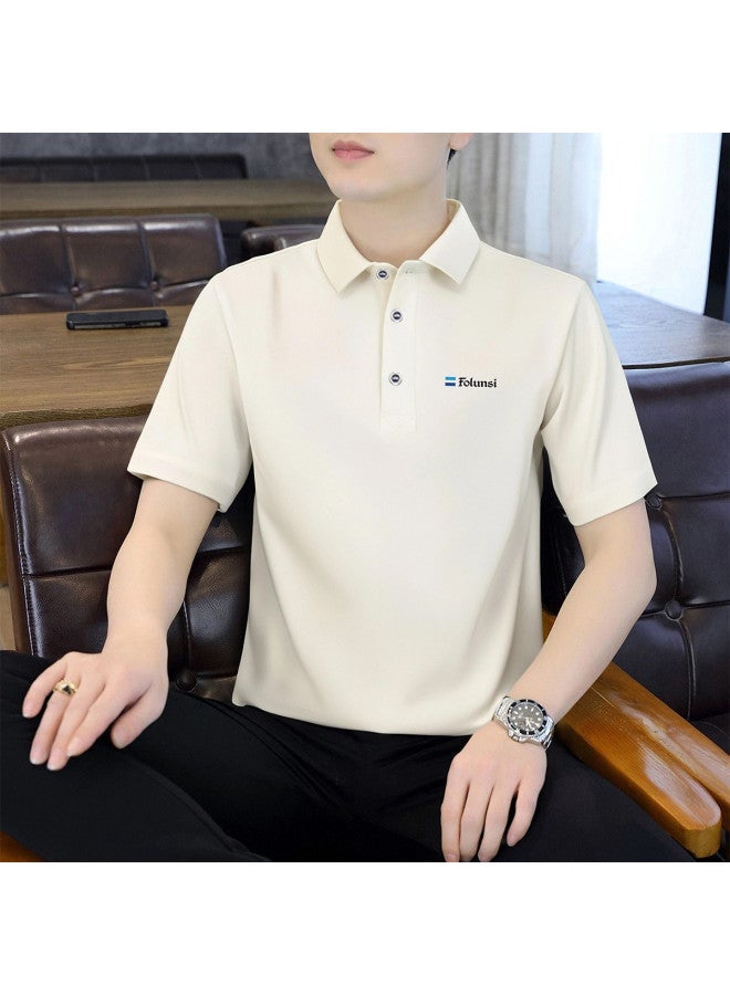 FOLUNSI summer Men's Polo Shirt - Soft, Skin-friendly Comfort In Solid Colors With Minimalist Collar Design - Image 2