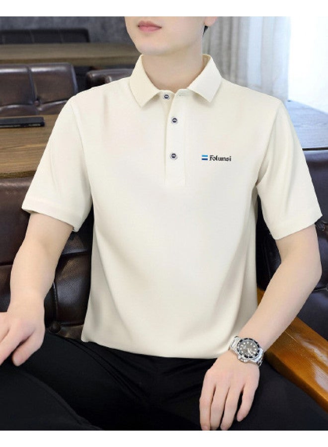 FOLUNSI summer Men's Polo Shirt - Soft, Skin-friendly Comfort In Solid Colors With Minimalist Collar Design - Image 1