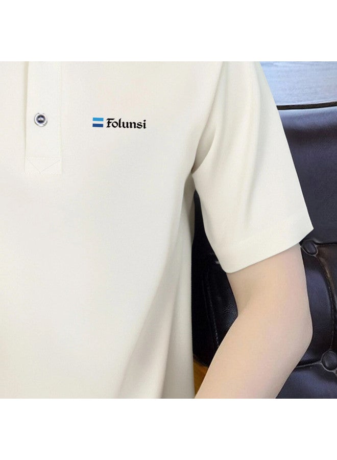 FOLUNSI summer Men's Polo Shirt - Soft, Skin-friendly Comfort In Solid Colors With Minimalist Collar Design - Image 4