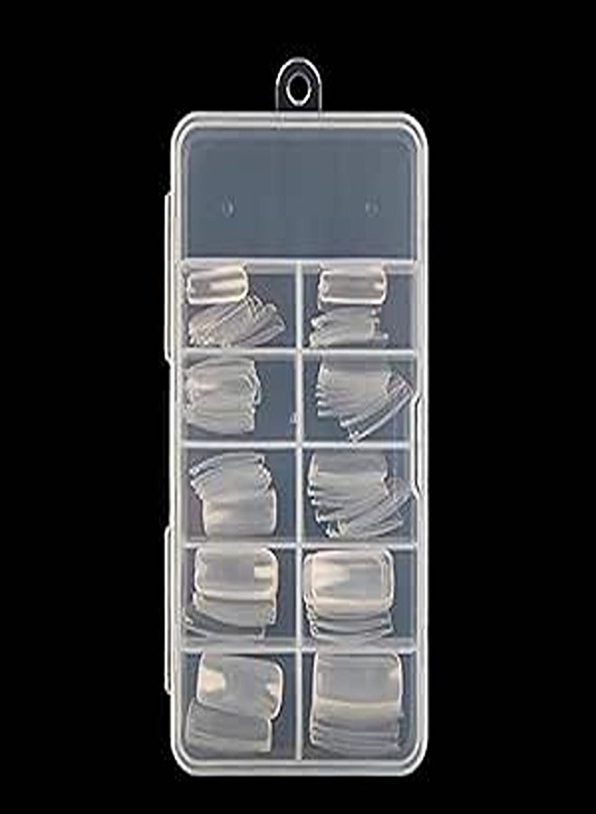 أظافر صناعية أكريليك - شفافة، 100 قطعة