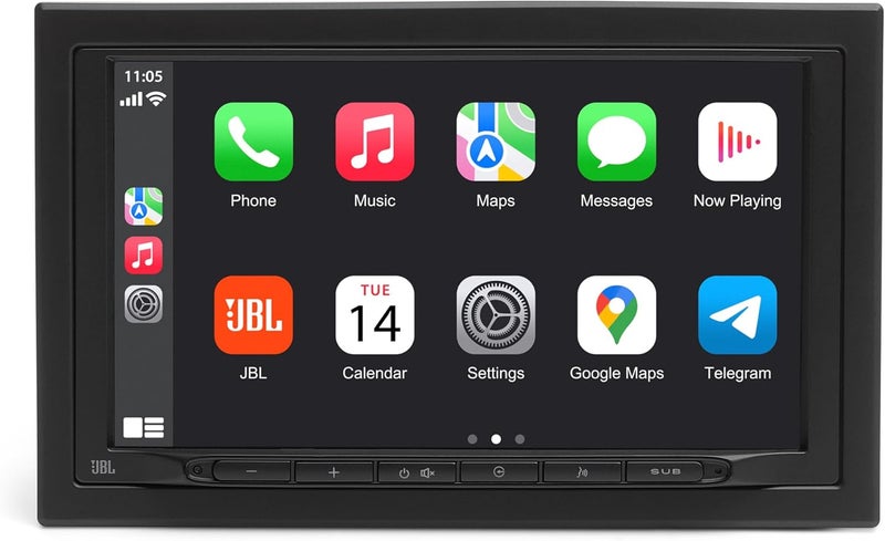 JBL JBL Legend 700 2DIN 7 Touchscreen Car Stereo with Wireless Apple CarPlay  Android Auto Bluetooth 4x50W Output 16Band EQ Subwoofer Control DABDAB Radio and 6 Preamp Outputs - Image 1