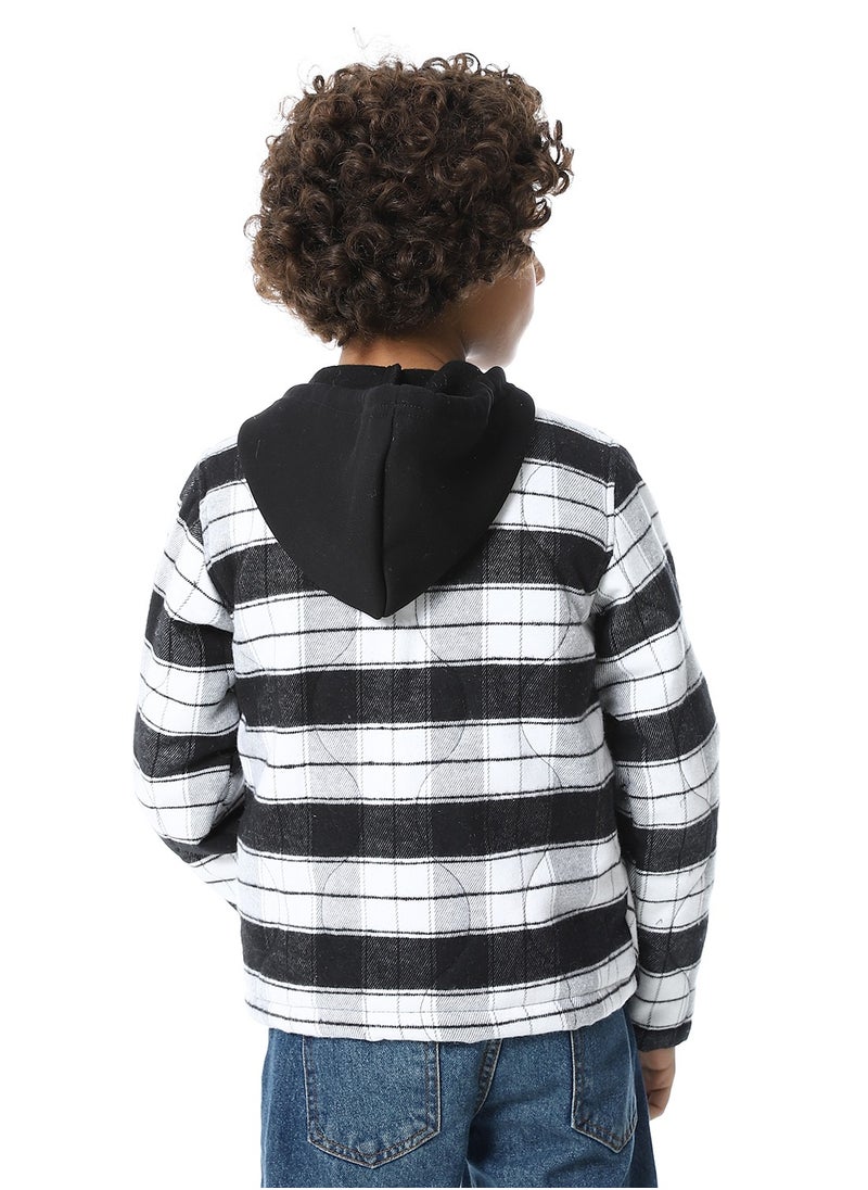 Plaid Padded Hooded Boys Jacket _ Black & White - pzsku/Z2F0F5302490C75516902Z/45/_/1735133719/4b8c1142-503f-459f-b9a5-22f38fa5ede8